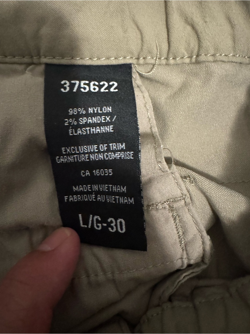 Men's Cargo Pants with Adjustable Web Belt in Khaki - Picture 4 of 5